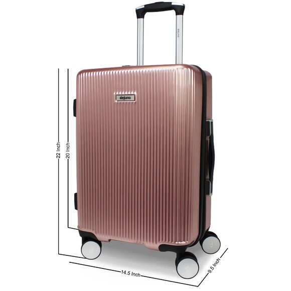World Traveler Dejuno Monarch 20-Inch Carry-On Polycarbonate Spinner Luggage - R - Picture 1 of 5